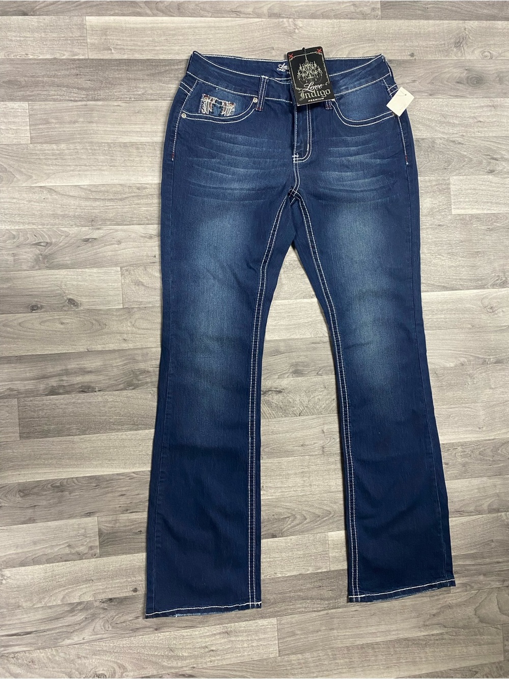 Love Indigo Dark Indigo Flare Jeans
